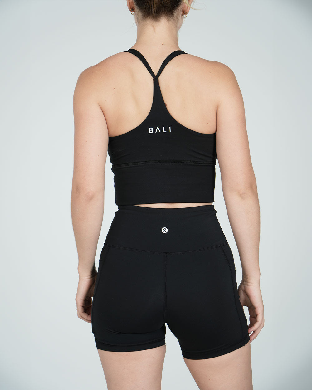 Stryde Bra + Shorts in Jet Black