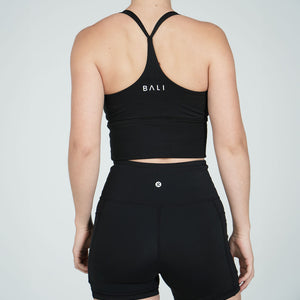 Stryde Bra + Shorts in Jet Black