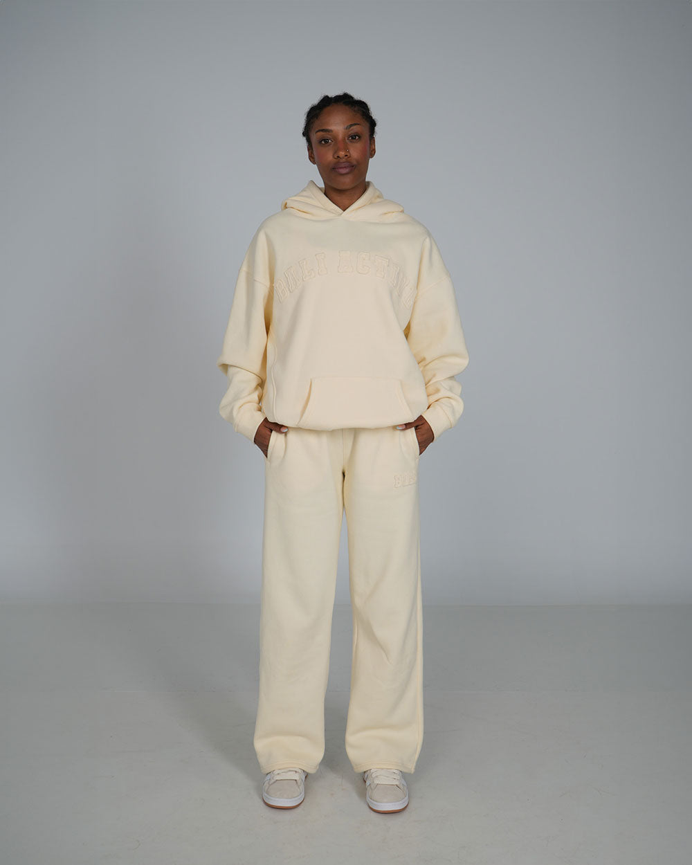 Breeze Hoodie + Straight Leg Joggers Outfit - Vanilla