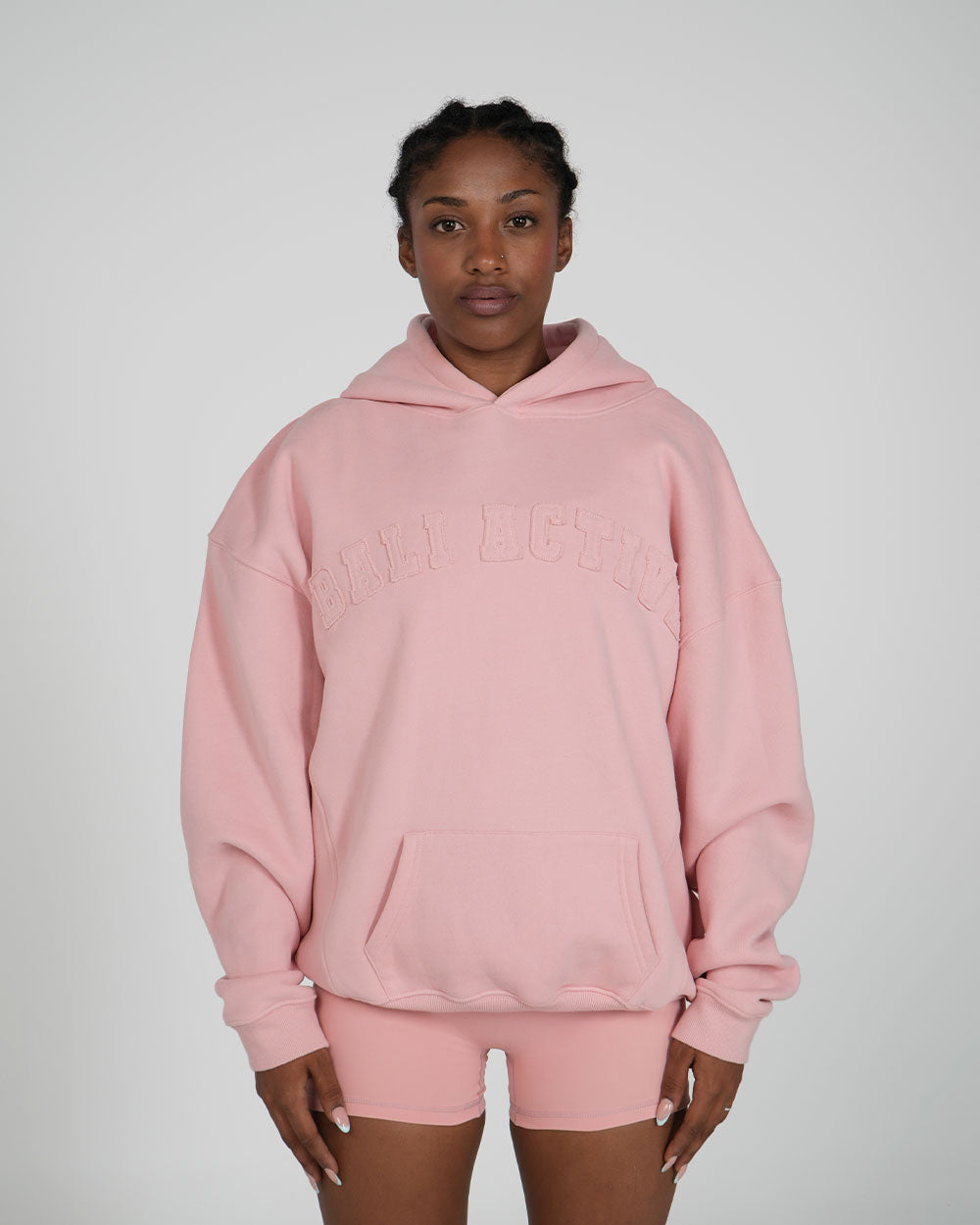 ⁠Breeze Hoodie & Shorts - Soft Pink